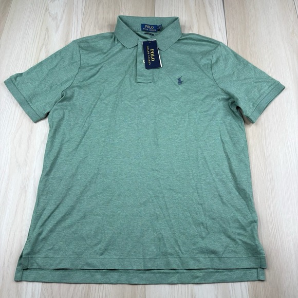 NWT Polo Ralph Lauren Cotton Polo Shirt Classic Fit Mens Size M Medium Green - Picture 2 of 16